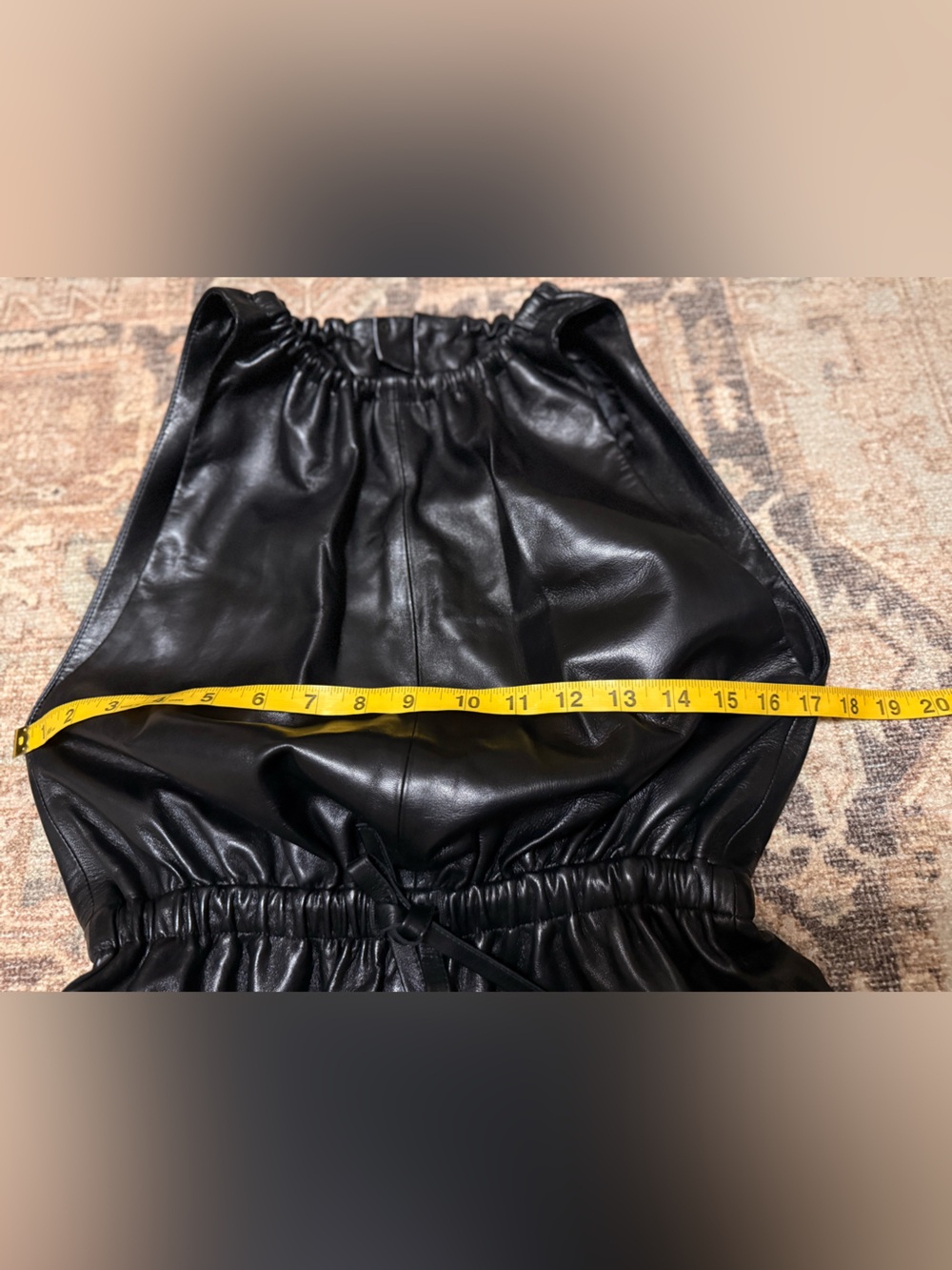 PHOEBE PHILO 💯 % lamb -Leather jumpsuit with Sleeveless Silhouette - Picture 14 of 16